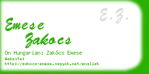 emese zakocs business card