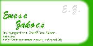 emese zakocs business card